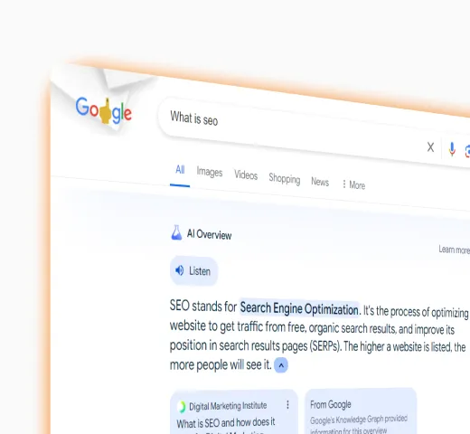 Google AI Overview box shown at the top of search results